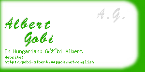 albert gobi business card